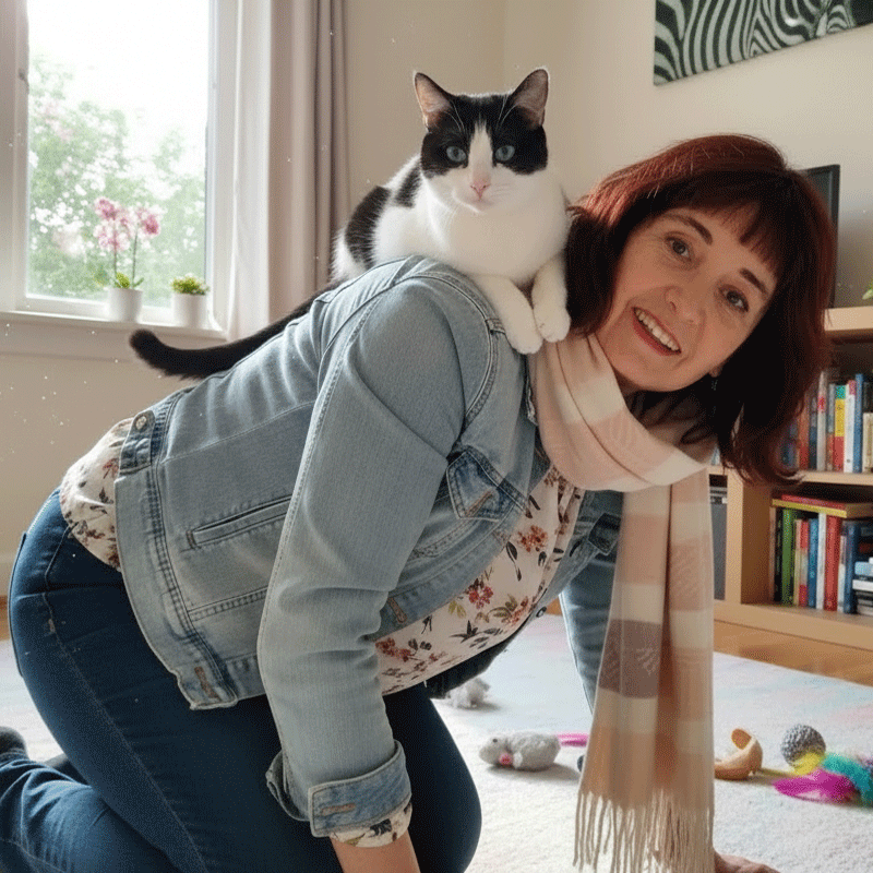 chat sur le dos 1